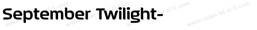 September Twilight字体转换